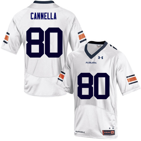 Men Auburn Tigers #80 Sal Cannella College Football Jerseys Sale-White - Click Image to Close